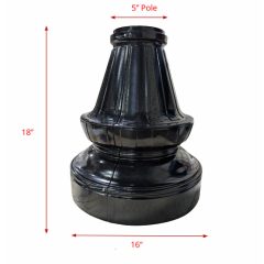 Alternative view of Aluminum Decorative for 5″ Round Poles - PAA-DR51618