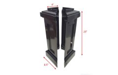Alternative view of Aluminum Decorative for 4″ Square Poles - PAA-DS420