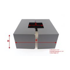 Quick Ship Standard Metal Cover 6" Pole, 13" Base - EFSQ136BR - Image 3